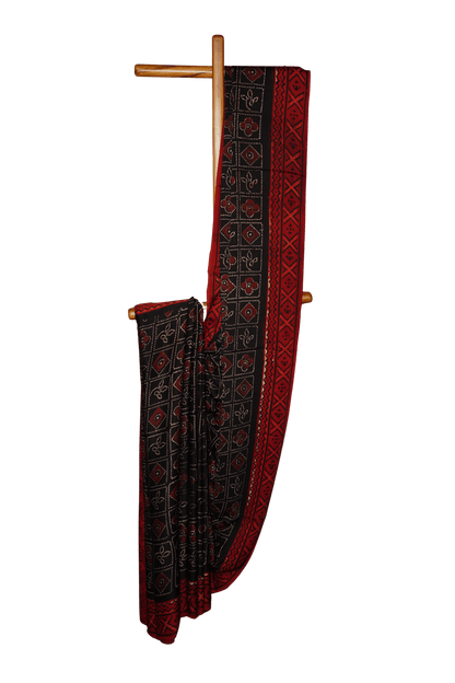 Modal Silk Ajrakh Saree