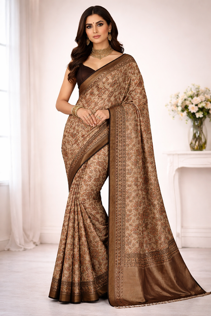 Modal Silk Ajrakh Saree