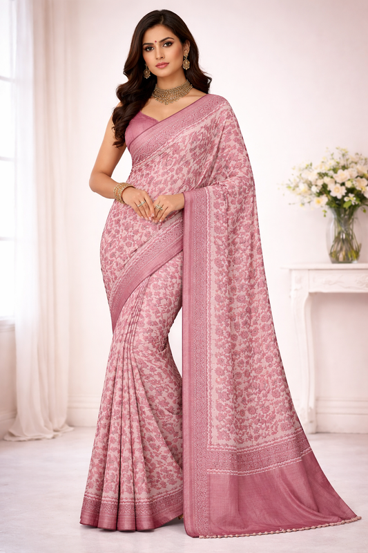 Modal Silk Ajrakh Saree