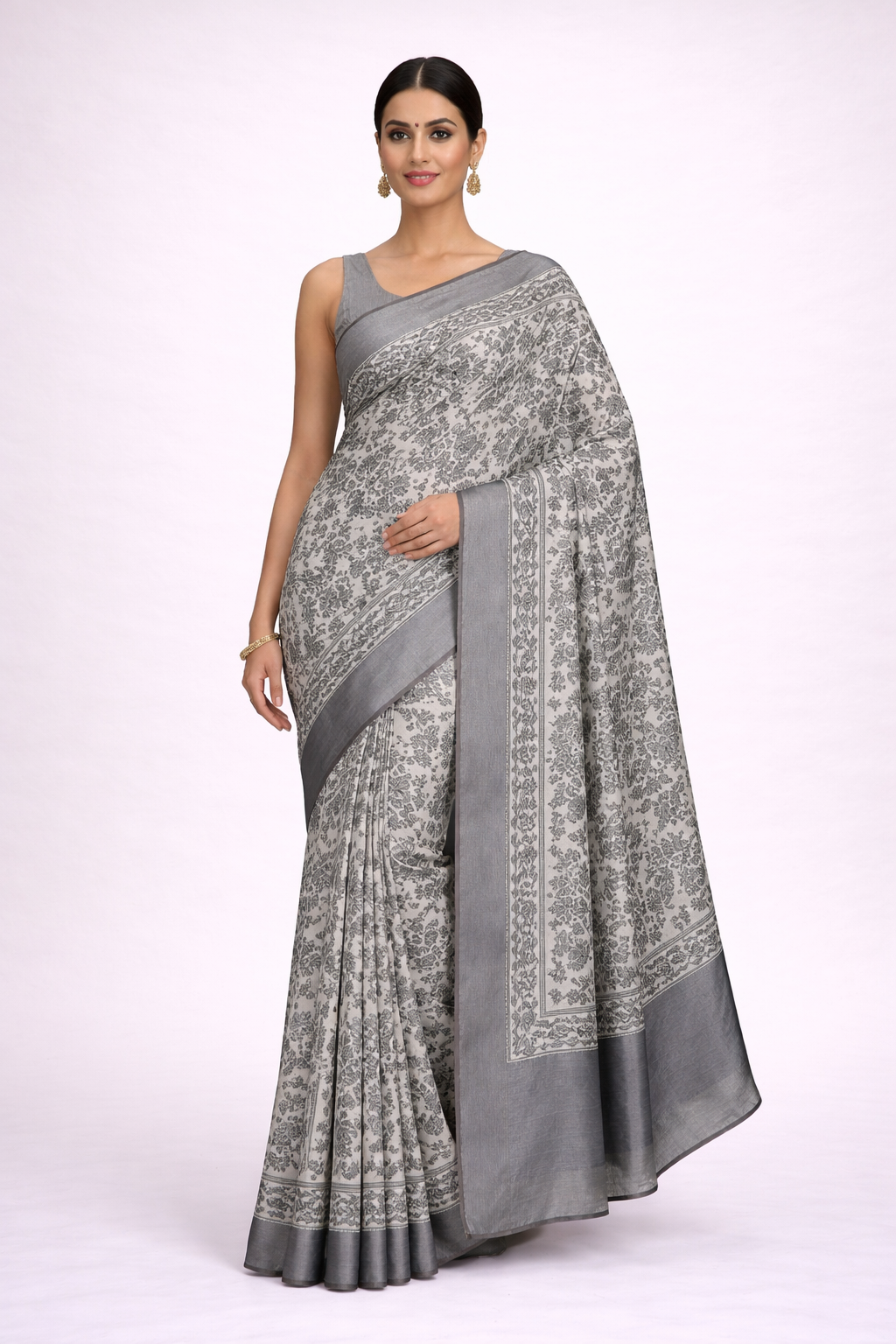 Modal Silk Ajrakh Saree